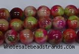 CMJ479 15.5 inches 8mm round rainbow jade beads wholesale