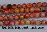 CMJ484 15.5 inches 4mm round rainbow jade beads wholesale