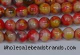 CMJ485 15.5 inches 6mm round rainbow jade beads wholesale