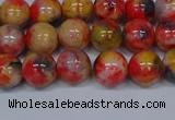 CMJ486 15.5 inches 8mm round rainbow jade beads wholesale