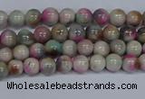 CMJ491 15.5 inches 4mm round rainbow jade beads wholesale