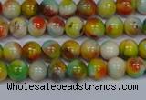 CMJ499 15.5 inches 6mm round rainbow jade beads wholesale