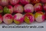 CMJ516 15.5 inches 12mm round rainbow jade beads wholesale