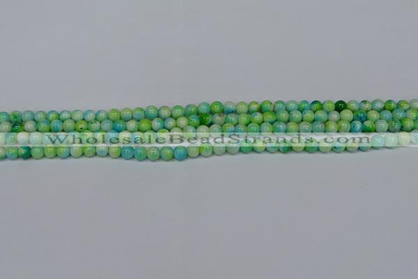 CMJ519 15.5 inches 4mm round rainbow jade beads wholesale