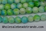 CMJ520 15.5 inches 6mm round rainbow jade beads wholesale