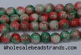 CMJ533 15.5 inches 4mm round rainbow jade beads wholesale