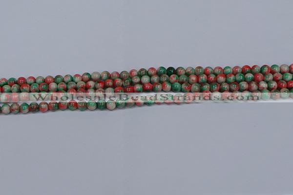 CMJ533 15.5 inches 4mm round rainbow jade beads wholesale