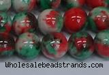 CMJ537 15.5 inches 12mm round rainbow jade beads wholesale