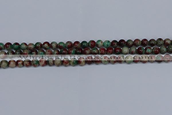 CMJ569 15.5 inches 6mm round rainbow jade beads wholesale