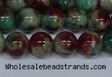 CMJ571 15.5 inches 10mm round rainbow jade beads wholesale