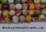 CMJ590 15.5 inches 6mm round rainbow jade beads wholesale