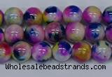 CMJ710 15.5 inches 8mm round rainbow jade beads wholesale