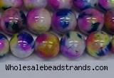 CMJ712 15.5 inches 12mm round rainbow jade beads wholesale