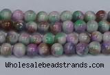 CMJ715 15.5 inches 4mm round rainbow jade beads wholesale