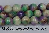 CMJ717 15.5 inches 8mm round rainbow jade beads wholesale