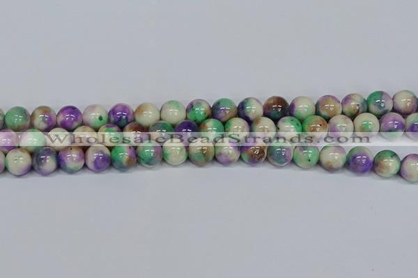 CMJ719 15.5 inches 12mm round rainbow jade beads wholesale