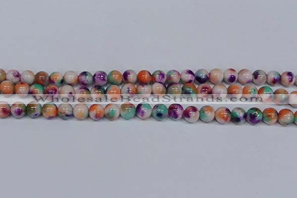 CMJ724 15.5 inches 8mm round rainbow jade beads wholesale