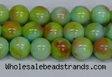 CMJ738 15.5 inches 8mm round rainbow jade beads wholesale