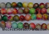 CMJ750 15.5 inches 4mm round rainbow jade beads wholesale