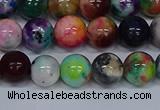 CMJ753 15.5 inches 10mm round rainbow jade beads wholesale