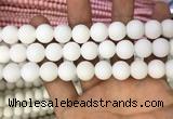 CMJ804 15.5 inches 12mm round matte Mashan jade beads wholesale