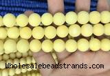 CMJ809 15.5 inches 12mm round matte Mashan jade beads wholesale