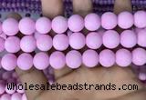 CMJ814 15.5 inches 12mm round matte Mashan jade beads wholesale