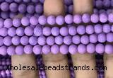 CMJ817 15.5 inches 8mm round matte Mashan jade beads wholesale