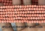 CMJ825 15.5 inches 4mm round matte Mashan jade beads wholesale