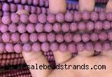 CMJ832 15.5 inches 8mm round matte Mashan jade beads wholesale