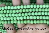 CMJ841 15.5 inches 6mm round matte Mashan jade beads wholesale