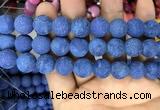 CMJ849 15.5 inches 12mm round matte Mashan jade beads wholesale