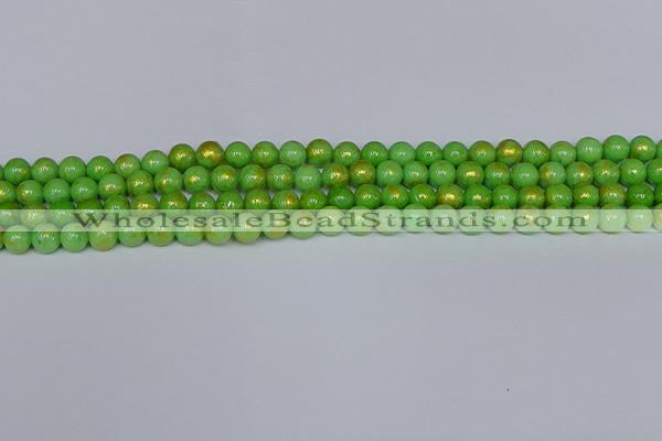 CMJ975 15.5 inches 4mm round Mashan jade beads wholesale