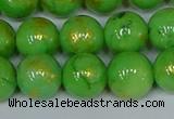 CMJ977 15.5 inches 8mm round Mashan jade beads wholesale