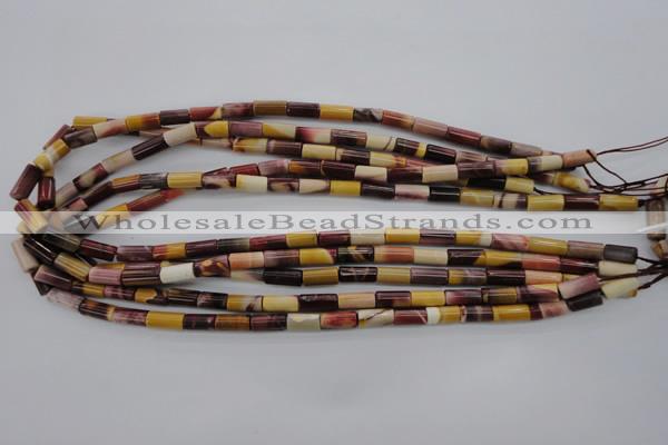 CMK104 15.5 inches 6*11mm tube mookaite beads wholesale