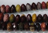 CMK225 15.5 inches 6*10mm faceted rondelle mookaite gemstone beads