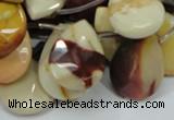 CMK33 15.5 inches 18*25mm faceted flat teardrop mookaite beads