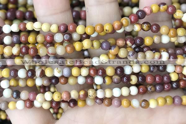 CMK345 15.5 inches 4mm round mookaite jasper beads wholesale