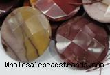 CMK54 15.5 inches 30mm faceted coin mookaite beads wholesale