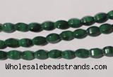 CMN222 15.5 inches 4*6mm faceted rice natural malachite beads