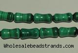 CMN233 15.5 inches 6*12mm bone natural malachite beads wholesale