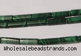 CMN241 15.5 inches 4*13mm faceted tube natural malachite beads