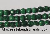 CMN250 15.5 inches 6mm flat round natural malachite beads wholesale