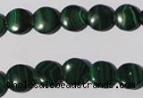 CMN252 15.5 inches 10mm flat round natural malachite beads wholesale