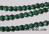 CMN255 15.5 inches 6*6mm heart natural malachite beads wholesale