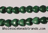 CMN256 15.5 inches 8*8mm heart natural malachite beads wholesale