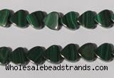 CMN261 15.5 inches 8*8mm heart natural malachite beads wholesale