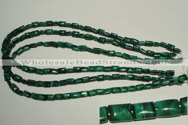 CMN310 15.5 inches 6*8mm rectangle natural malachite beads wholesale