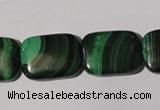 CMN317 15.5 inches 15*20mm rectangle natural malachite beads wholesale