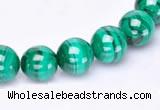 CMN37 AB grade 4mm round natural malachite beads Wholesale